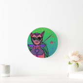 Feline character ronde klok (Huis)