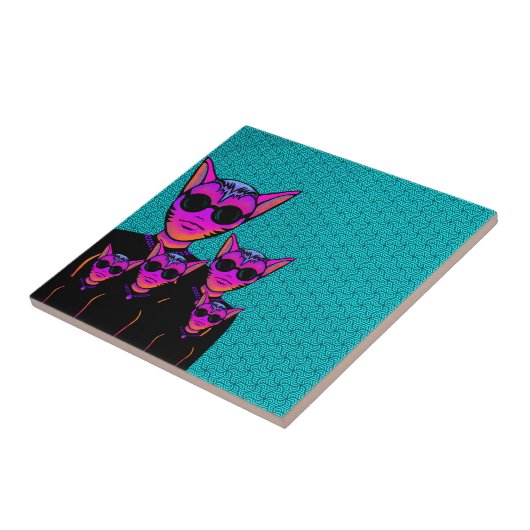 Feline character tegeltje (Zijkant)