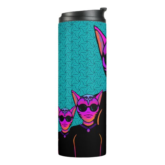 Feline character thermosbeker (Gedraaid links)