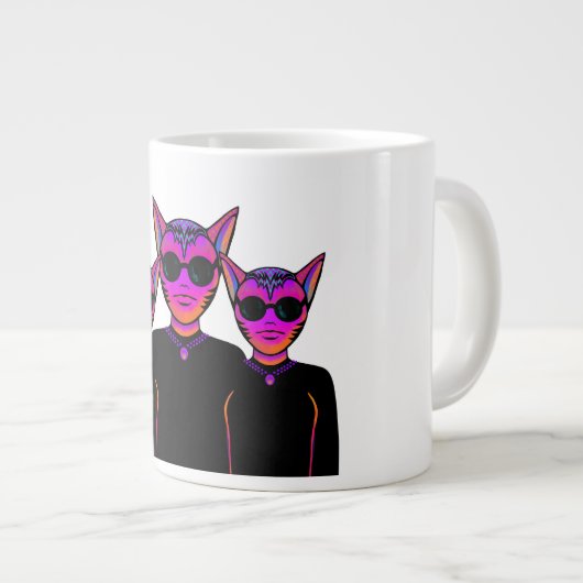 Feline characters Design Grote Koffiekop (Voorkant rechts)