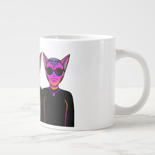 Feline characters Design Grote Koffiekop (Rechts)