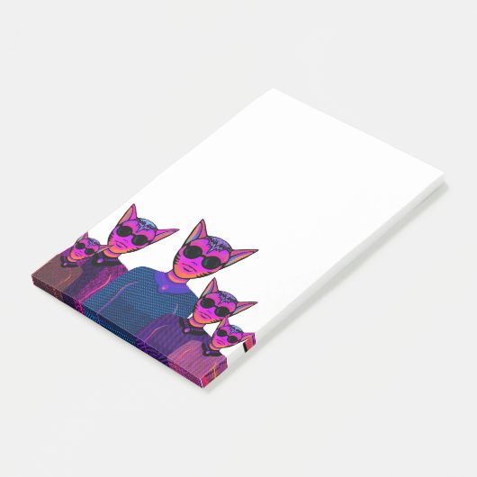 Feline characters post-it® notes (Schuin)