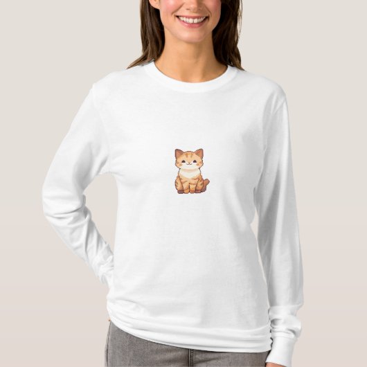 Feline Charm van Chunky Squares T-shirt (Voorkant)