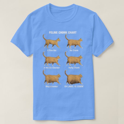 Feline-Chonk Cat Chart Funny-Goed Meme T-shirt (Design voorkant)
