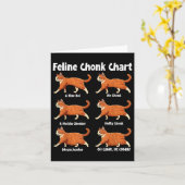 Feline Chonk Grafiek Grappige Dikke Kat Kaart (Gele Bloem)
