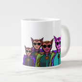 Feline Creatures Design Pickleball Paddle Grote Koffiekop (Voorkant rechts)