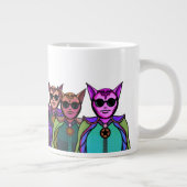 Feline Creatures Design Pickleball Paddle Grote Koffiekop (Rechts)