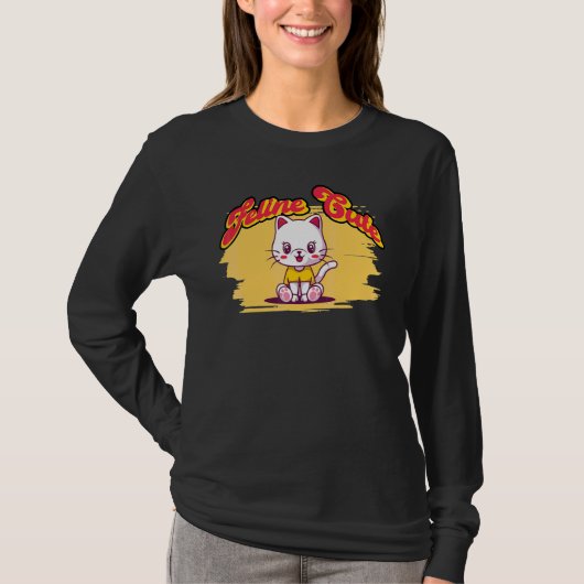 Feline Cute Cat Pun 1 T-shirt (Voorkant)