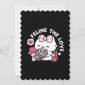 Feline de Liefde - Mooie Valentijnsdag Kat Design Feestdagenkaart (Voorkant)