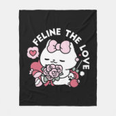 Feline de Liefde - Schattigee Valentijn's Cat Desi Fleece Deken (Voorkant)