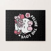 Feline de Liefde - Schattigee Valentijn's Cat Desi Legpuzzel (Horizontaal)