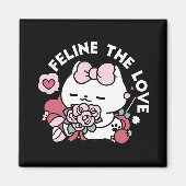 Feline de Liefde - Schattigee Valentijn's Cat Desi Magneet (Voorkant)