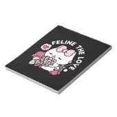 Feline de Liefde - Schattigee Valentijn's Cat Desi Notitieblok (Linkerzijde)