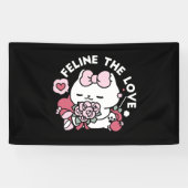 Feline de Liefde - Schattigee Valentijn's Cat Desi Spandoek (Horizontaal)