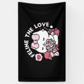 Feline de Liefde - Schattigee Valentijn's Cat Desi Spandoek (Verticaal)