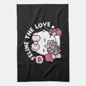 Feline de Liefde - Schattigee Valentijn's Cat Desi Theedoek (Verticaal)