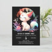 Feline Digital Cat Verjaardag Kaart (Staand voorkant)