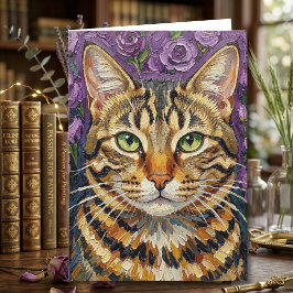 Feline en Bloemig | Gelukkig Verjaardag Kaart
