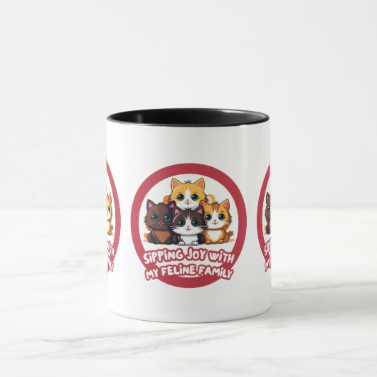 Feline Family Joy Mug Mok (Midden)
