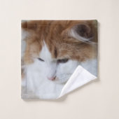 (Feline Fancy) Kat Overpeinzing: Kat Foto Bad Handdoek (Wasdoekje)