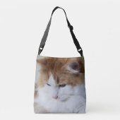 (Feline Fancy) Kat Overpeinzing: Kat Foto Crossbody Tas (Achterkant)