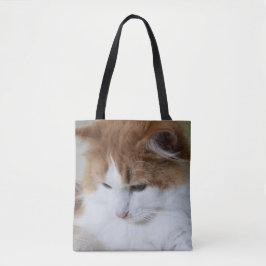 (Feline Fancy) Kat Overpeinzing: Kat Foto Tote Bag