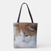 (Feline Fancy) Kat Overpeinzing: Kat Foto Tote Bag (Achterkant)
