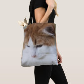 (Feline Fancy) Kat Overpeinzing: Kat Foto Tote Bag (Dichtbij)