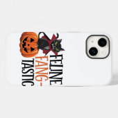 Feline Fang-tastic Halloween Vampire Cat Design Case-Mate iPhone Case (Achterkant (horizontaal))