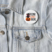 Feline Fang-tastic Halloween Vampire Cat Design Ronde Button 5,7 Cm (In situ)