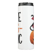 Feline Fang-tastic Halloween Vampire Cat Design Thermosbeker (Achterkant)