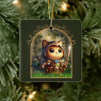 Feline Fantasy Avontuur Keramisch Ornament