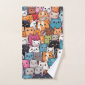 Feline Fantasy: Schattigee anime Cats Galore Bad Handdoek (Handdoek)