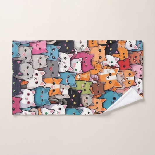 Feline Fantasy: Schattigee anime Cats Galore Bad Handdoek (Handdoek)