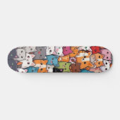 Feline Fantasy: Schattigee anime Cats Galore Persoonlijk Skateboard (Horizontaal)