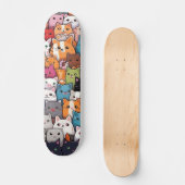 Feline Fantasy: Schattigee anime Cats Galore Persoonlijk Skateboard (Voorkant)