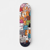 Feline Fantasy: Schattigee anime Cats Galore Persoonlijk Skateboard (Voorkant)