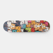 Feline Fantasy: Schattigee anime Cats Galore Persoonlijk Skateboard (Horizontaal)