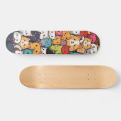 Feline Fantasy: Schattigee anime Cats Galore Persoonlijk Skateboard (Horizontaal)