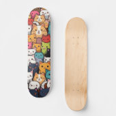 Feline Fantasy: Schattigee anime Cats Galore Persoonlijk Skateboard (Voorkant)