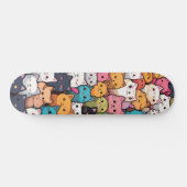 Feline Fantasy: Schattigee anime Cats Galore Persoonlijk Skateboard (Horizontaal)