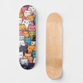 Feline Fantasy: Schattigee anime Cats Galore Persoonlijk Skateboard (Voorkant)