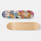 Feline Fantasy: Schattigee anime Cats Galore Persoonlijk Skateboard (Horizontaal)