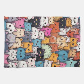 Feline Fantasy: Schattigee anime Cats Galore Theedoek (Horizontaal)