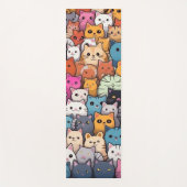 Feline Fantasy: Schattigee anime Cats Galore Yogamat (Voorkant)