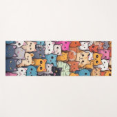 Feline Fantasy: Schattigee anime Cats Galore Yogamat (Voorkant (horizontaal))