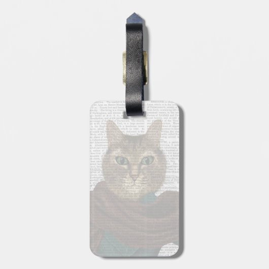 Feline Fashionista Bagagelabel (Achterkant verticaal)