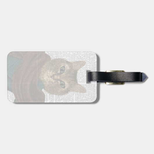 Feline Fashionista Bagagelabel (Achterkant horizontaal)