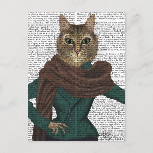 Feline Fashionista Briefkaart (Voorkant)