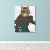Feline Fashionista Canvas Afdruk (Insitu (Houten vloer))